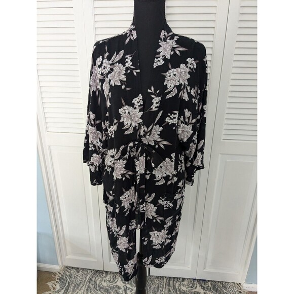 Spiritual Gangster Robe Womens One Sz Maya Kimono Floral Tie Front Romantic - Picture 1 of 14
